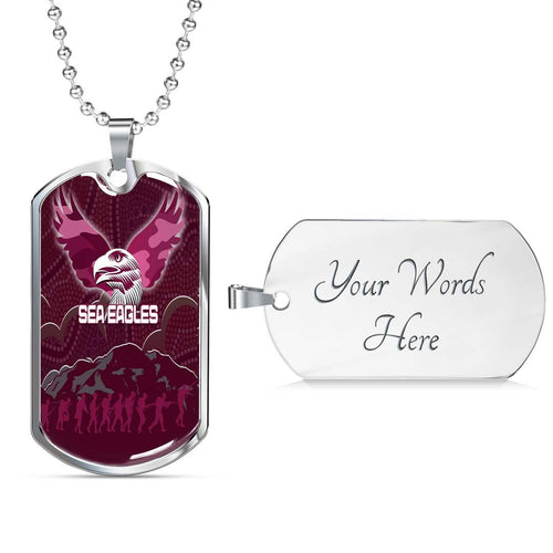 Vibe Hoodie Dog Tag - Manly-Warringah Sea Eagles Anzac Day - Rugby Team Dog Tag