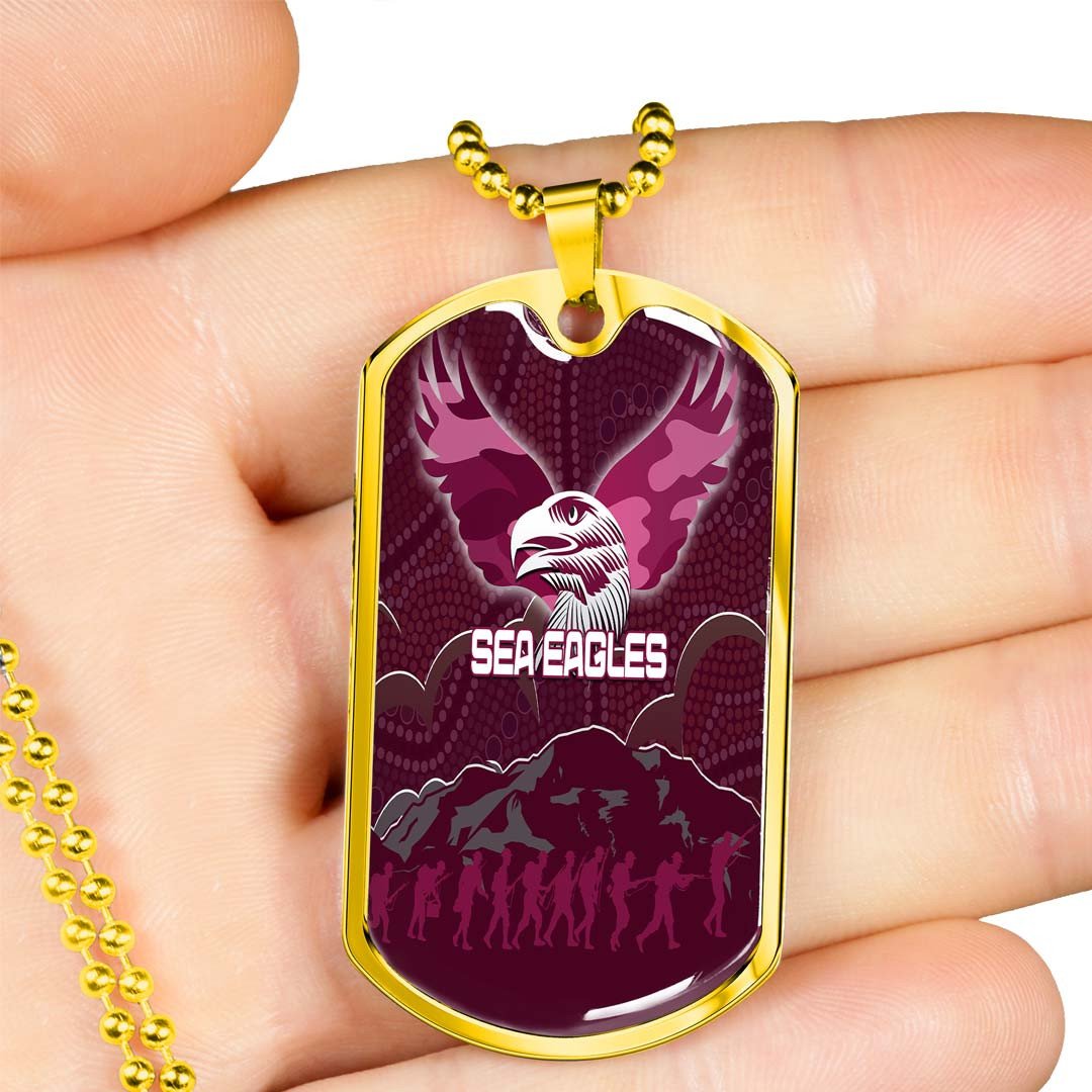 Vibe Hoodie Dog Tag - Manly-Warringah Sea Eagles Anzac Day - Rugby Team Dog Tag