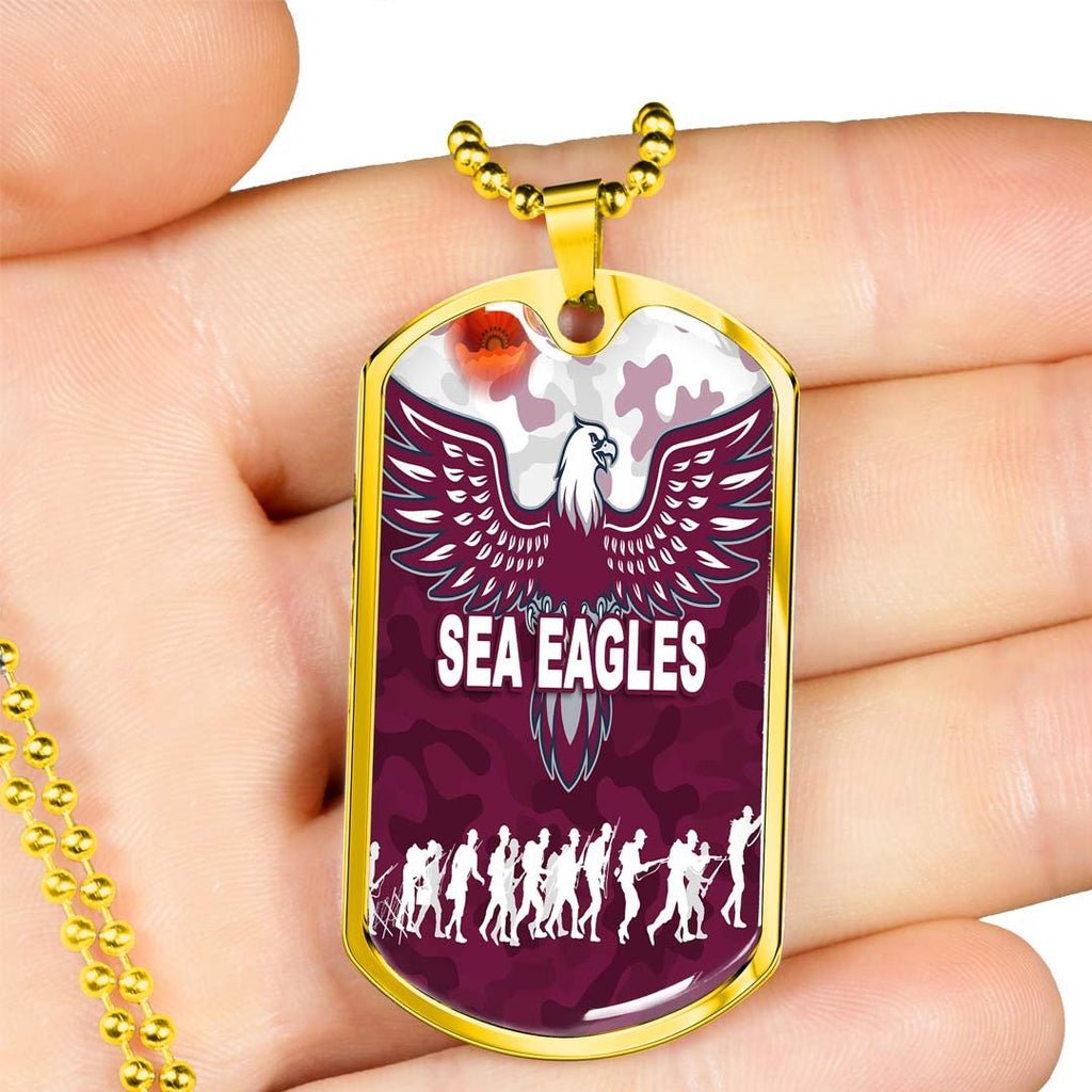Vibe Hoodie Dog Tag - Manly-Warringah Sea Eagles Camoflage Vibes - Rugby Team Dog Tag