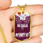 Vibe Hoodie Dog Tag - Manly-Warringah Sea Eagles Camoflage Vibes - Rugby Team Dog Tag