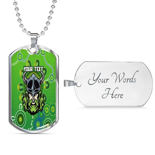 Vibe Hoodie Dog Tag - (Custom) Canberra Raiders Simple Indigenous - Rugby Team Dog Tag