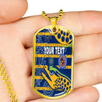 Vibe Hoodie Dog Tag - (Custom) Parramatta Eels Indigenous Unique - Rugby Team Dog Tag