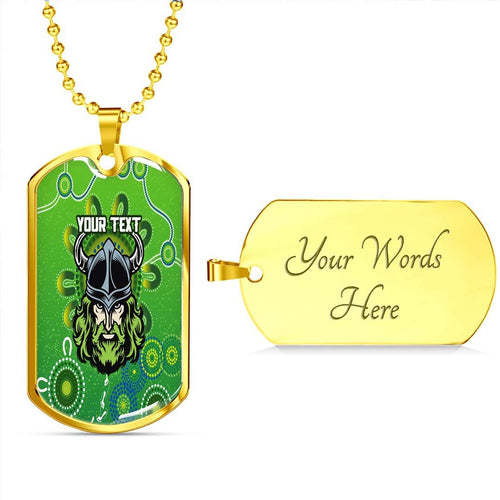 Vibe Hoodie Dog Tag - (Custom) Canberra Raiders Simple Indigenous - Rugby Team Dog Tag