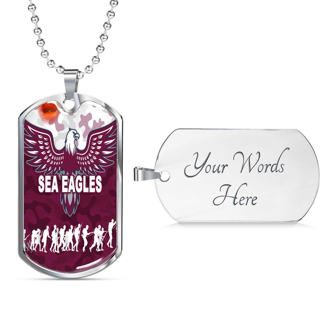 Vibe Hoodie Dog Tag - Manly-Warringah Sea Eagles Camoflage Vibes - Rugby Team Dog Tag