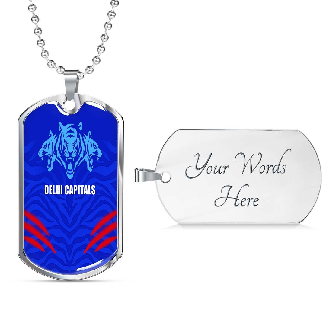 Vibe Hoodie Dog Tag - (Custom) Delhi Capitals - Cricket Team Dog Tag