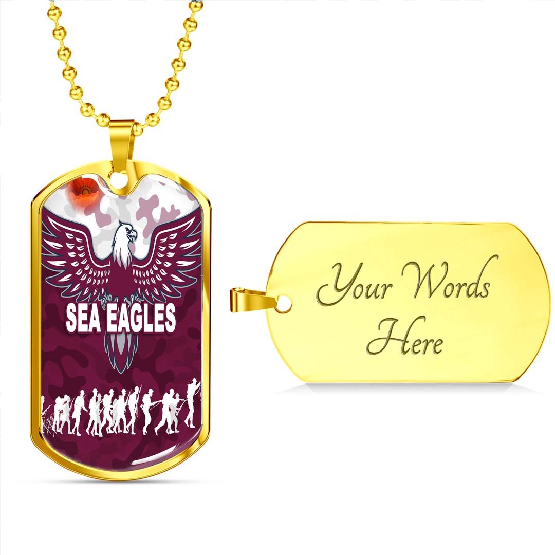 Vibe Hoodie Dog Tag - Manly-Warringah Sea Eagles Camoflage Vibes - Rugby Team Dog Tag