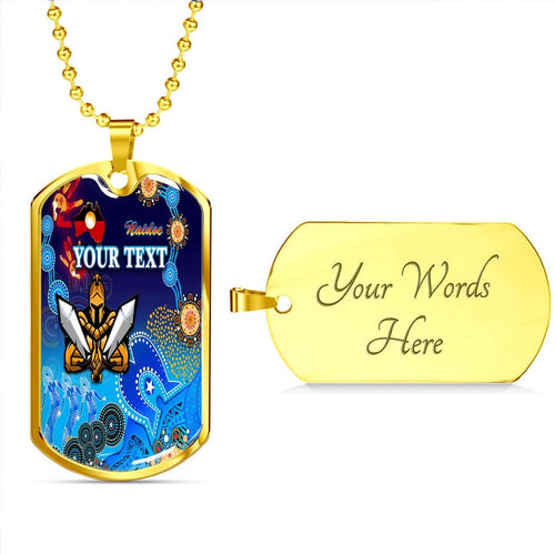 Vibe Hoodie Dog Tag - (Custom) Gold Coast Titans Naidoc - Rugby Team Dog Tag