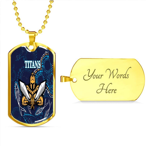 Vibe Hoodie Dog Tag - Gold Coast Titans Navy Ver. - Rugby Team Dog Tag