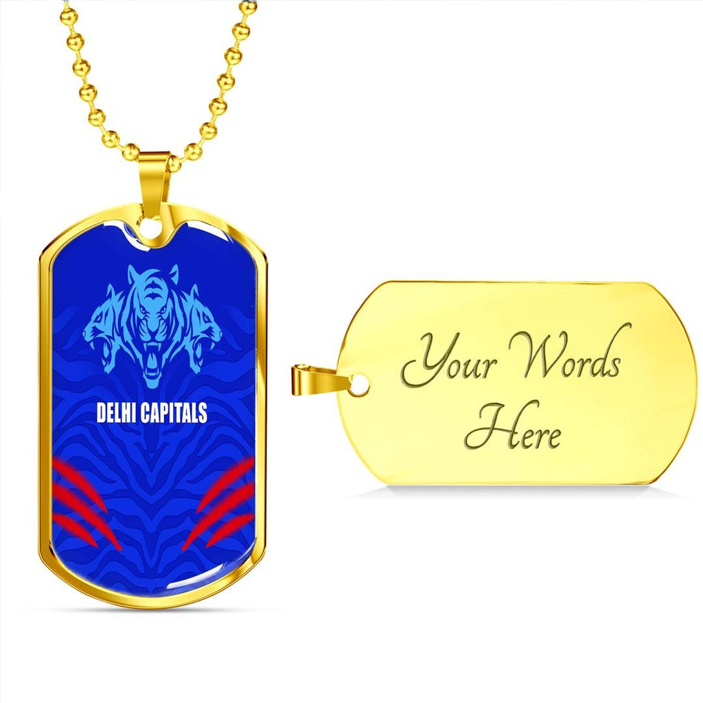 Vibe Hoodie Dog Tag - (Custom) Delhi Capitals - Cricket Team Dog Tag