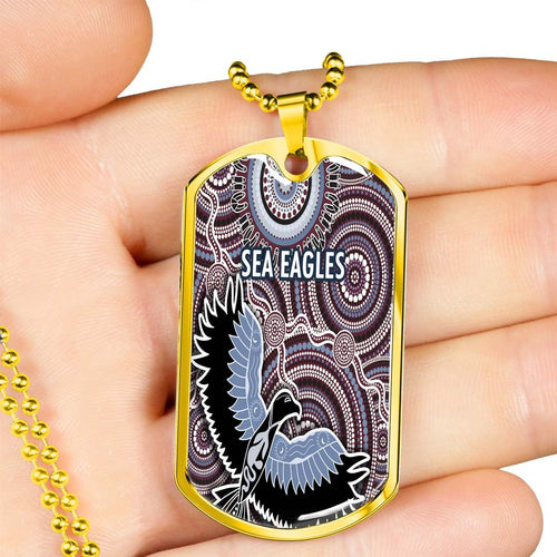 Vibe Hoodie Dog Tag - Manly-Warringah Sea Eagles Indigenous Aboriginal - Rugby Team Dog Tag