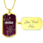 Vibe Hoodie Dog Tag - Manly-Warringah Sea Eagles Simple Indigenous & Camouflage - Rugby Team Dog Tag