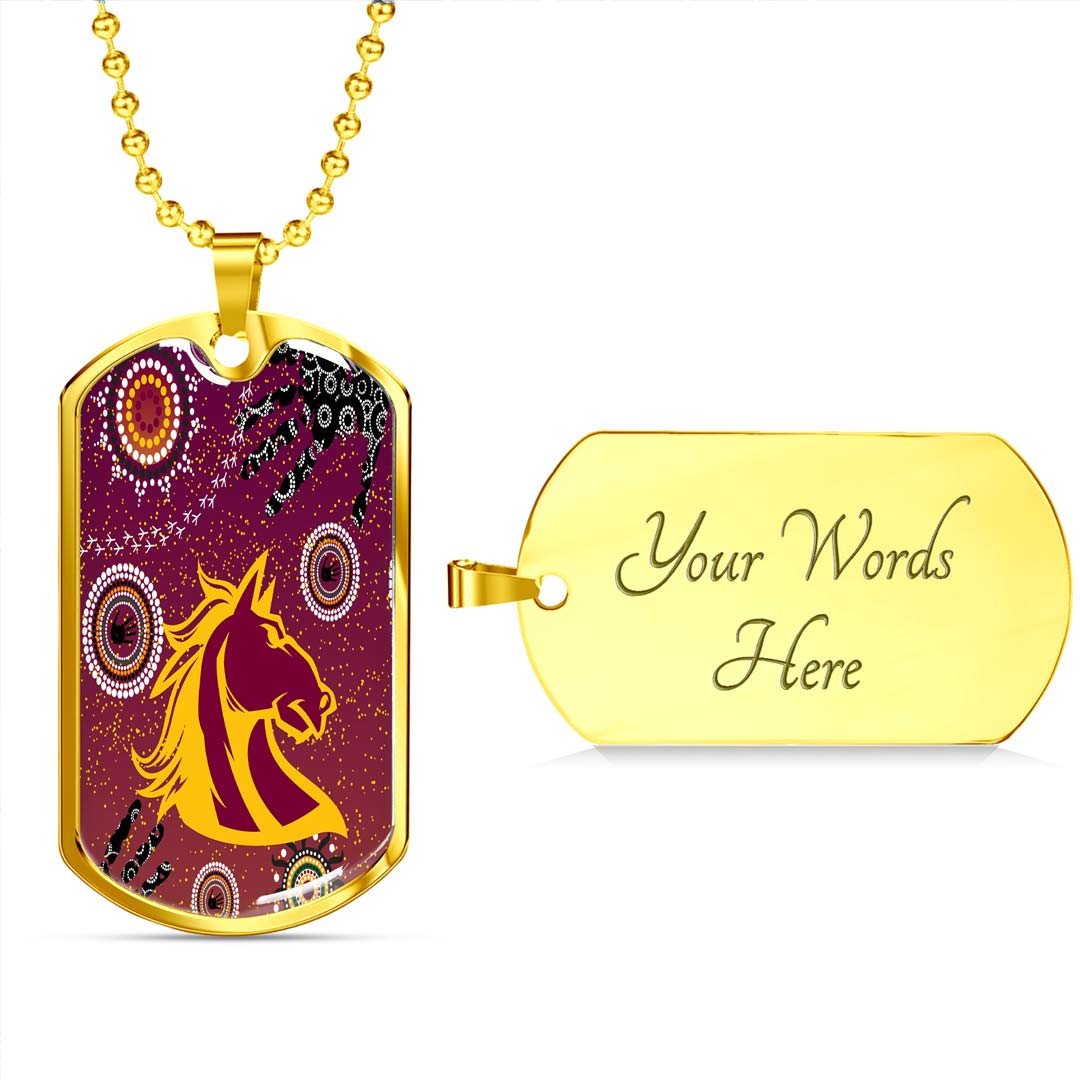 Vibe Hoodie Dog Tag - Brisbane Broncos Indigenous New - Rugby Team Dog Tag
