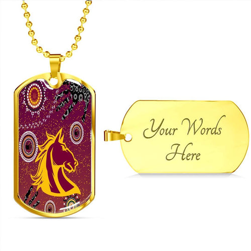 Vibe Hoodie Dog Tag - Brisbane Broncos Indigenous New - Rugby Team Dog Tag