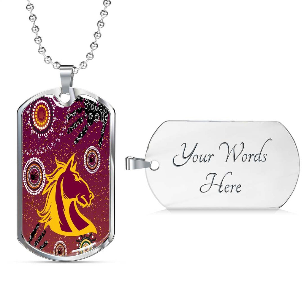 Vibe Hoodie Dog Tag - Brisbane Broncos Indigenous New - Rugby Team Dog Tag