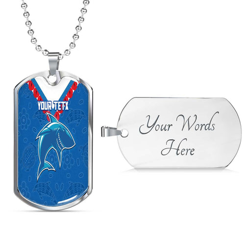 Vibe Hoodie Dog Tag - (Custom) Cronulla-Sutherland Sharks Simple Style - Rugby Team Dog Tag