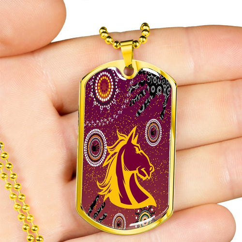Vibe Hoodie Dog Tag - Brisbane Broncos Indigenous New - Rugby Team Dog Tag