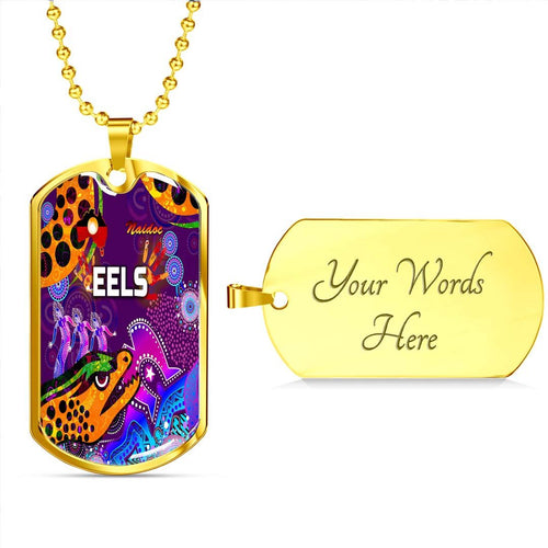 Vibe Hoodie Dog Tag - Parramatta Eels Indigenous Naidoc Violet - Rugby Team Dog Tag