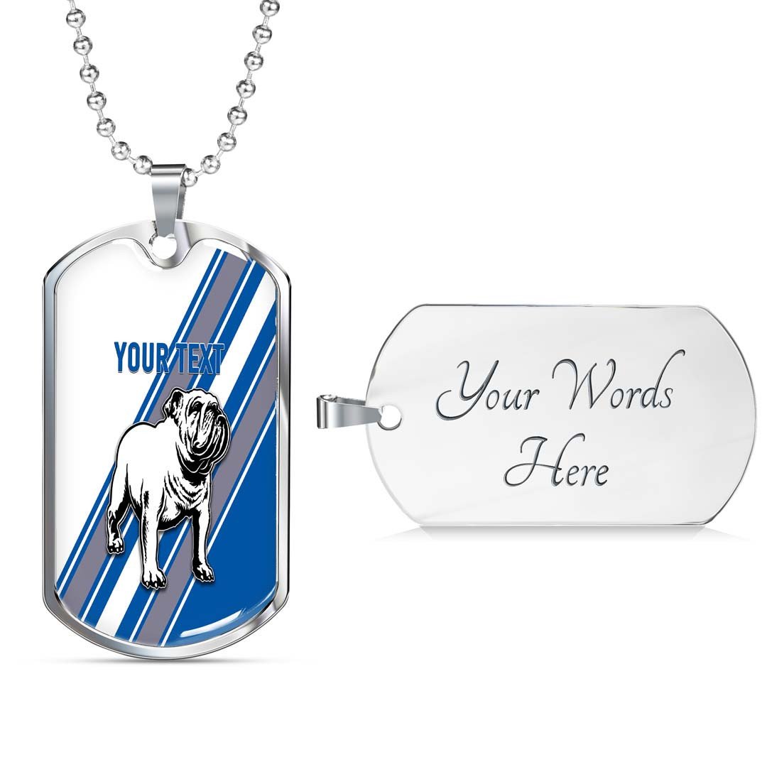 Vibe Hoodie Dog Tag - (Custom) Canterbury-Bankstown Bulldogs Simple Style - Rugby Team Dog Tag