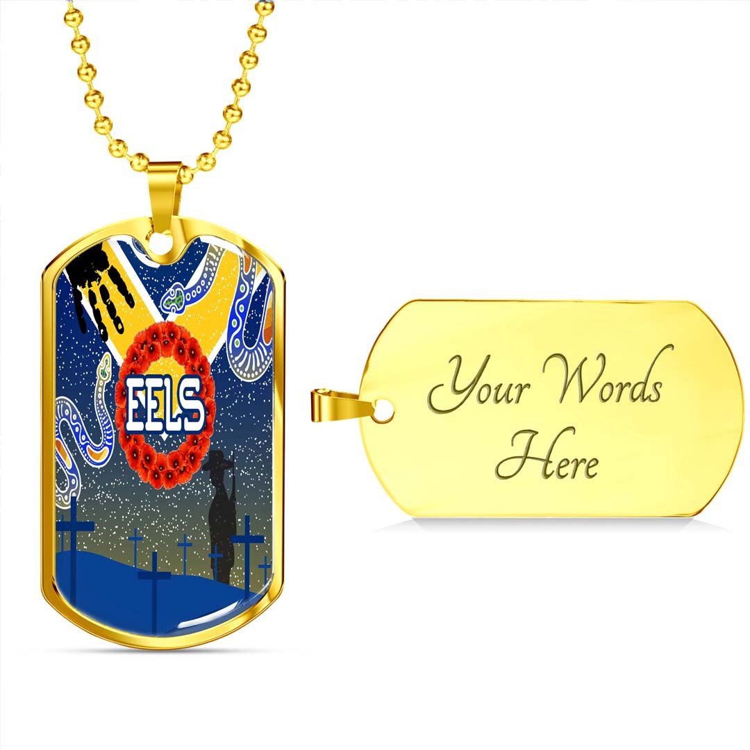 Vibe Hoodie Dog Tag - Parramatta Eels Anzac Day, Poppy - Rugby Team Dog Tag