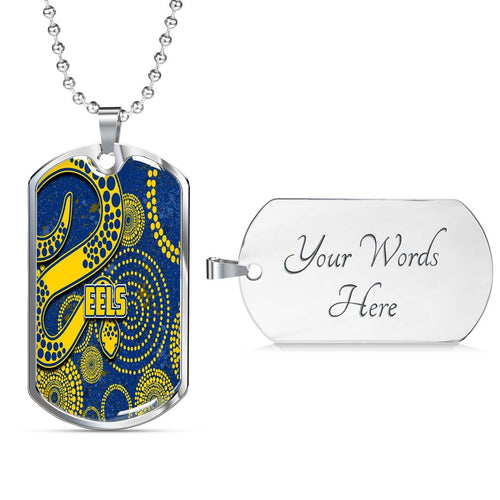 Vibe Hoodie Dog Tag - Parramatta Eels Indigenous New Style - Rugby Team Dog Tag