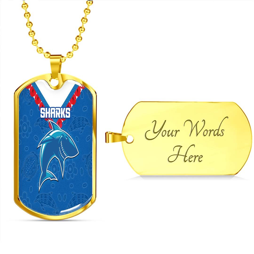 Vibe Hoodie Dog Tag - Cronulla-Sutherland Sharks Simple Style - Rugby Team Dog Tag
