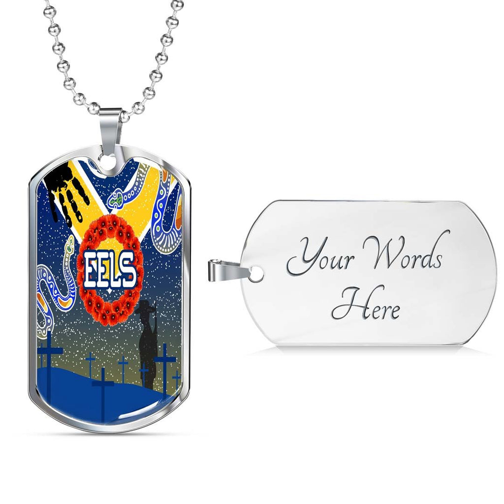 Vibe Hoodie Dog Tag - Parramatta Eels Anzac Day, Poppy - Rugby Team Dog Tag