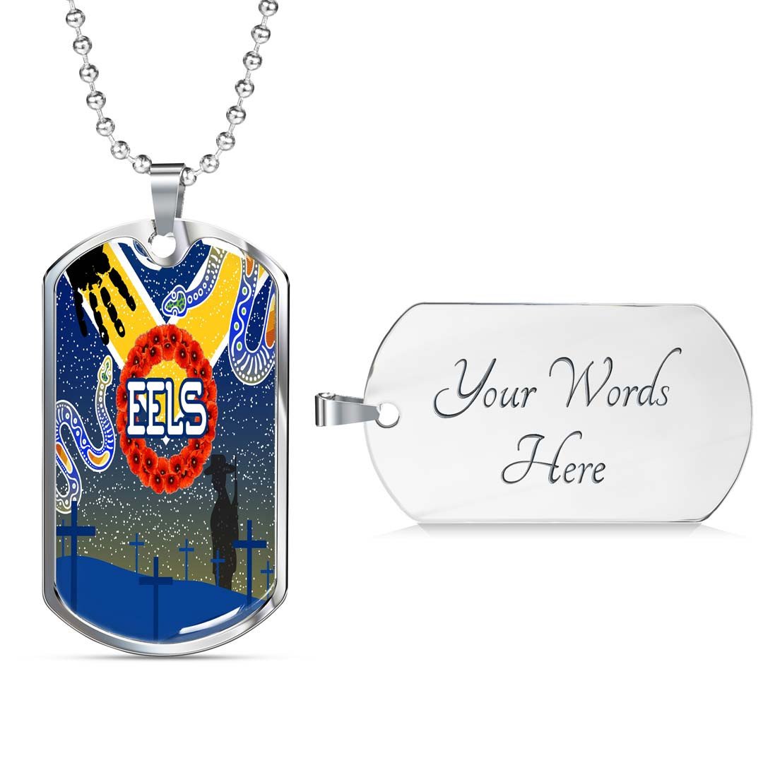 Vibe Hoodie Dog Tag - Parramatta Eels Anzac Day, Poppy - Rugby Team Dog Tag