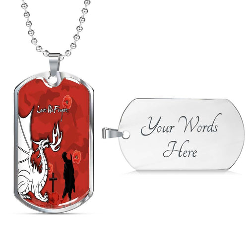 Vibe Hoodie Dog Tag - (Custom) St. George Illawarra Dragons Indigenous Lest We Forget - Rugby Team Dog Tag