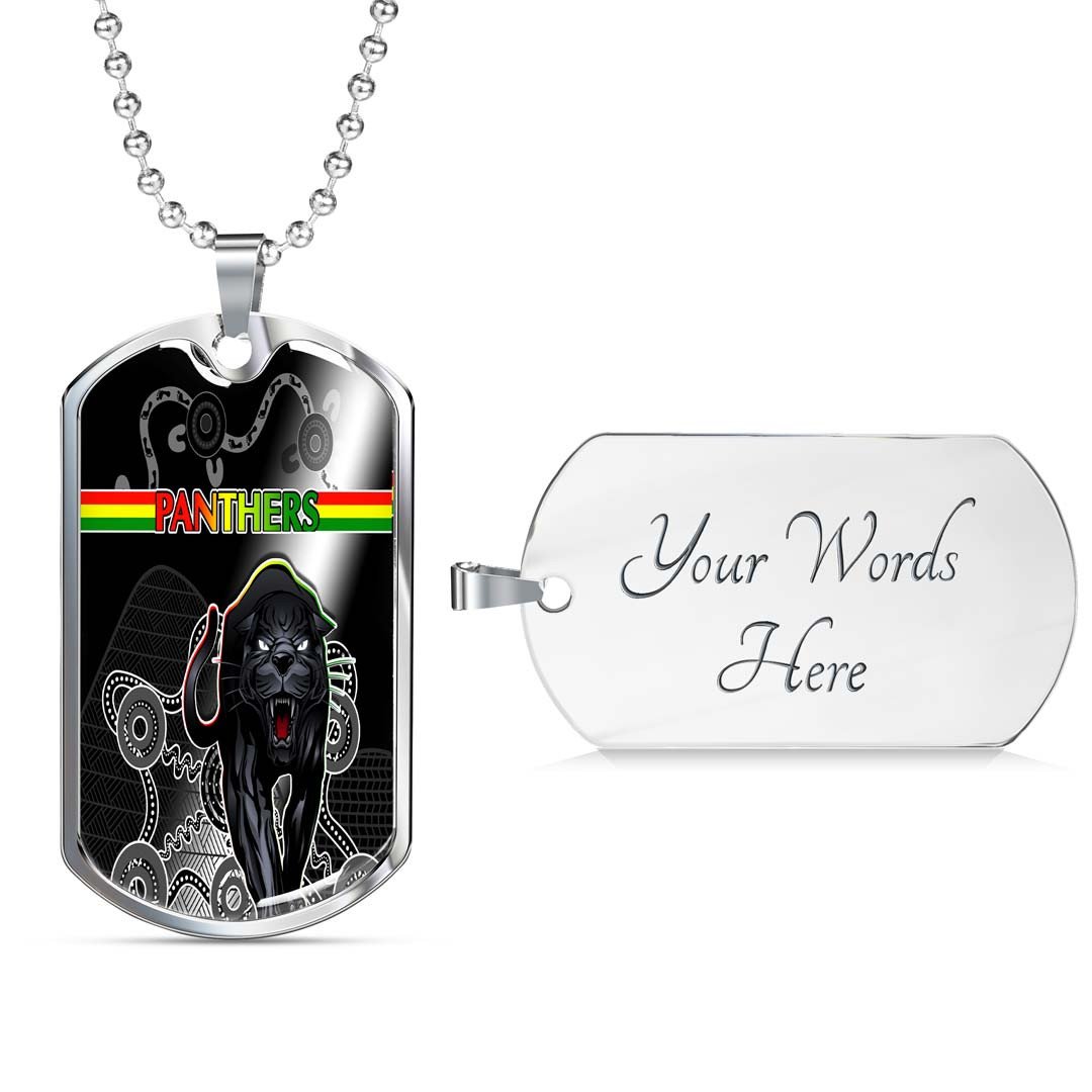 Vibe Hoodie Dog Tag - Penrith Panthers Indigenous Black - Rugby Team Dog Tag