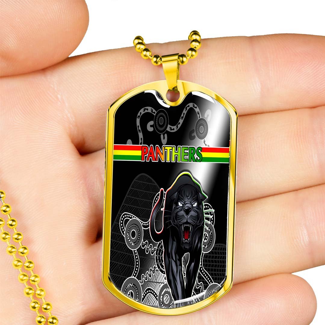 Vibe Hoodie Dog Tag - Penrith Panthers Indigenous Black - Rugby Team Dog Tag