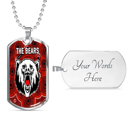 Vibe Hoodie Dog Tag - North Sydney Bears Special Indigenous - Rugby Team Dog Tag