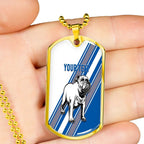 Vibe Hoodie Dog Tag - (Custom) Canterbury-Bankstown Bulldogs Simple Style - Rugby Team Dog Tag