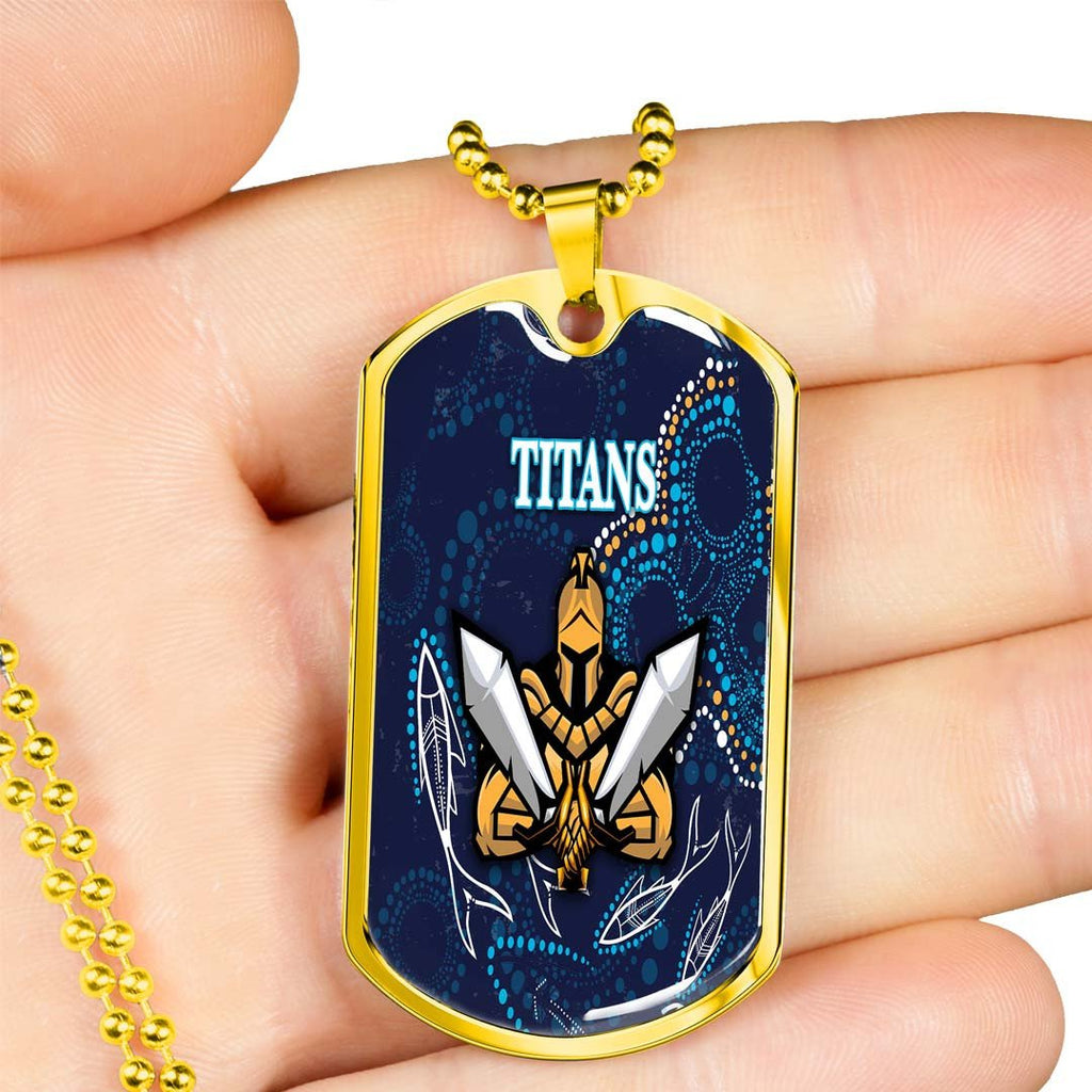 Vibe Hoodie Dog Tag - Gold Coast Titans Navy Ver. - Rugby Team Dog Tag