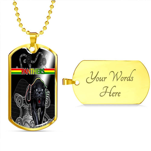 Vibe Hoodie Dog Tag - Penrith Panthers Indigenous Black - Rugby Team Dog Tag
