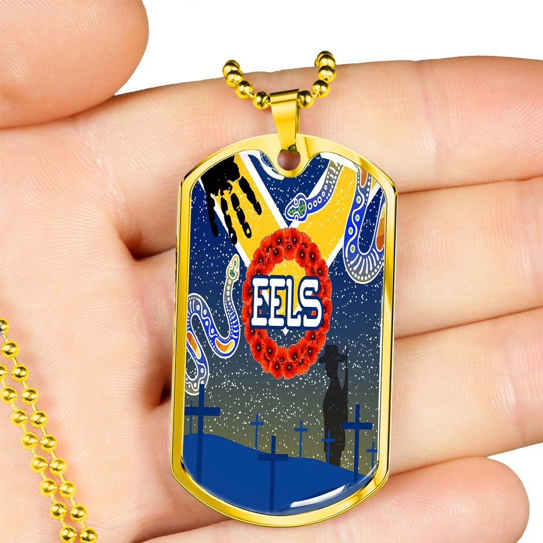 Vibe Hoodie Dog Tag - Parramatta Eels Anzac Day, Poppy - Rugby Team Dog Tag