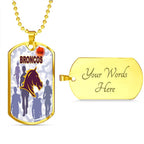 Vibe Hoodie Dog Tag - Brisbane Broncos Anzac Day White - Rugby Team Dog Tag