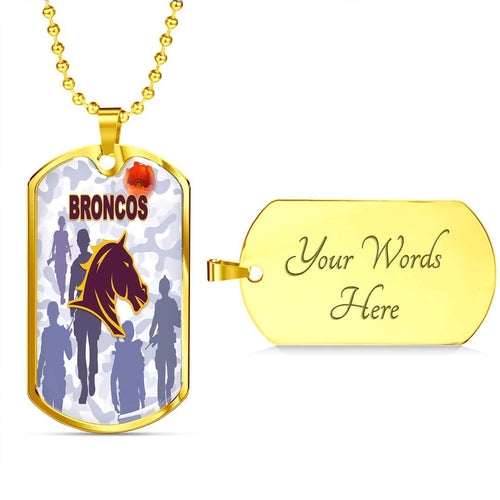 Vibe Hoodie Dog Tag - Brisbane Broncos Anzac Day White - Rugby Team Dog Tag