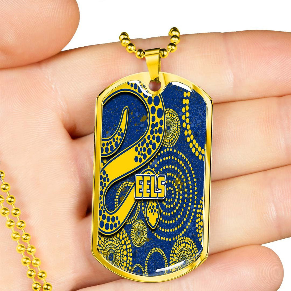 Vibe Hoodie Dog Tag - Parramatta Eels Indigenous New Style - Rugby Team Dog Tag