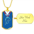Vibe Hoodie Dog Tag - (Custom) Cronulla-Sutherland Sharks Simple Style - Rugby Team Dog Tag