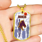 Vibe Hoodie Dog Tag - Brisbane Broncos Anzac Day White - Rugby Team Dog Tag