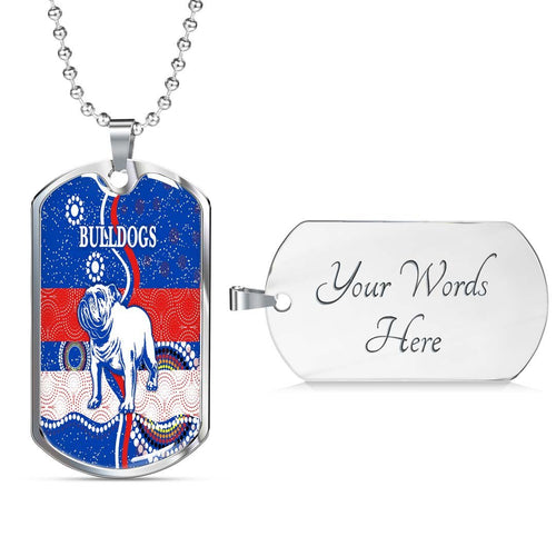 Vibe Hoodie Dog Tag - Canterbury-Bankstown Bulldogs Unique Indigenous - Rugby Team Dog Tag
