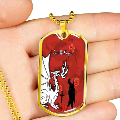 Vibe Hoodie Dog Tag - (Custom) St. George Illawarra Dragons Indigenous Lest We Forget - Rugby Team Dog Tag