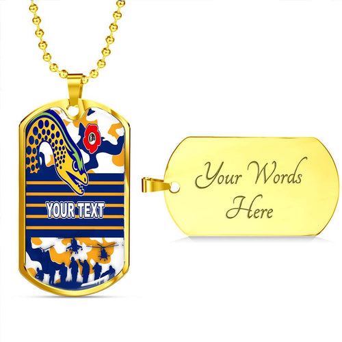 Vibe Hoodie Dog Tag - (Custom) Parramatta Eels Anzac Day & Camouflag - Rugby Team Dog Tag