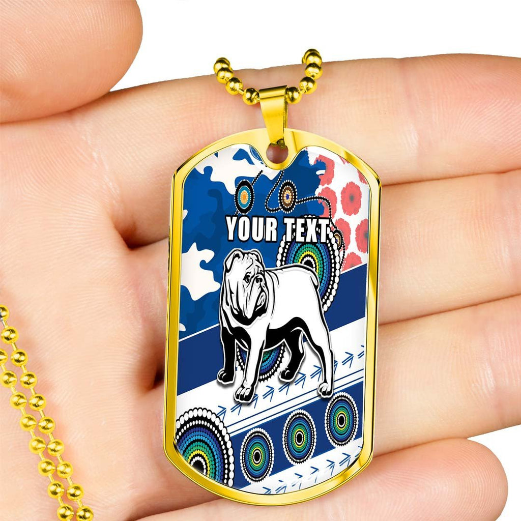 Vibe Hoodie Dog Tag - (Custom) Canterbury-Bankstown Bulldogs Anzac Day - Rugby Team Dog Tag
