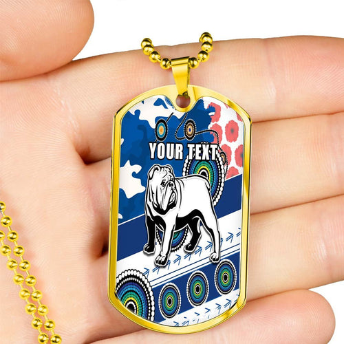 Vibe Hoodie Dog Tag - (Custom) Canterbury-Bankstown Bulldogs Anzac Day - Rugby Team Dog Tag