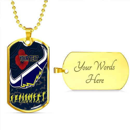Vibe Hoodie Dog Tag - (Custom) North Queensland Cowboys Anzac Special Style - Rugby Team Dog Tag Dog Tag