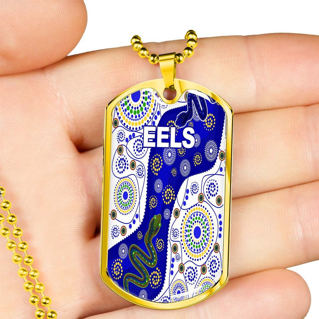 Vibe Hoodie Dog Tag - Parramatta Eels Naidoc Blue Version - Rugby Team Dog Tag