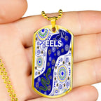 Vibe Hoodie Dog Tag - Parramatta Eels Naidoc Blue Version - Rugby Team Dog Tag