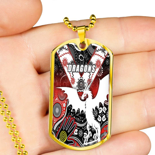 Vibe Hoodie Dog Tag - (Custom) St. George Illawarra Dragons Naidoc - Rugby Team Dog Tag