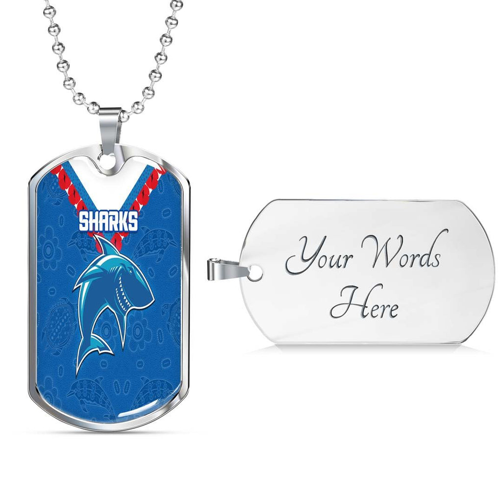 Vibe Hoodie Dog Tag - Cronulla-Sutherland Sharks Simple Style - Rugby Team Dog Tag